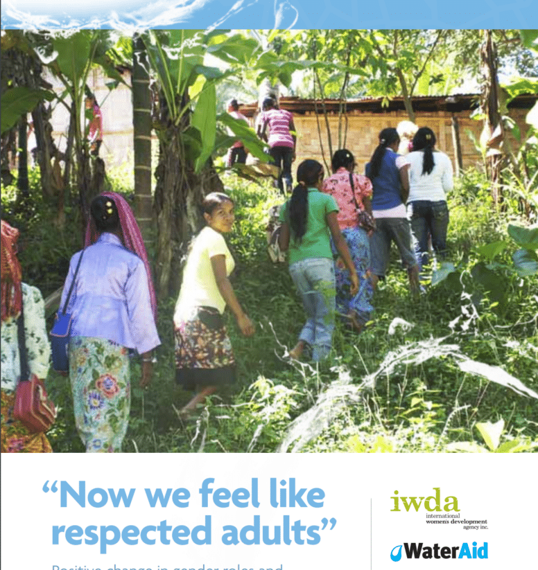 Now We Feel Like Respected Adults: Positive change in gender roles in a Timor-Leste WASH program